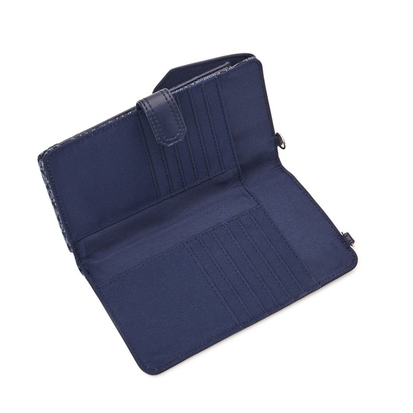 CNwt crossbody wallet purse by Time and Tru Women's Natalie String navy Blue - Picture 7 of 12